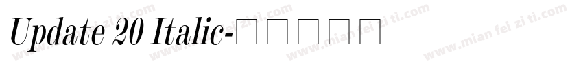 Update 20 Italic字体转换
